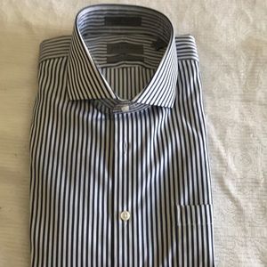 John W. Nordstrom Navy & White pinstripe shirt